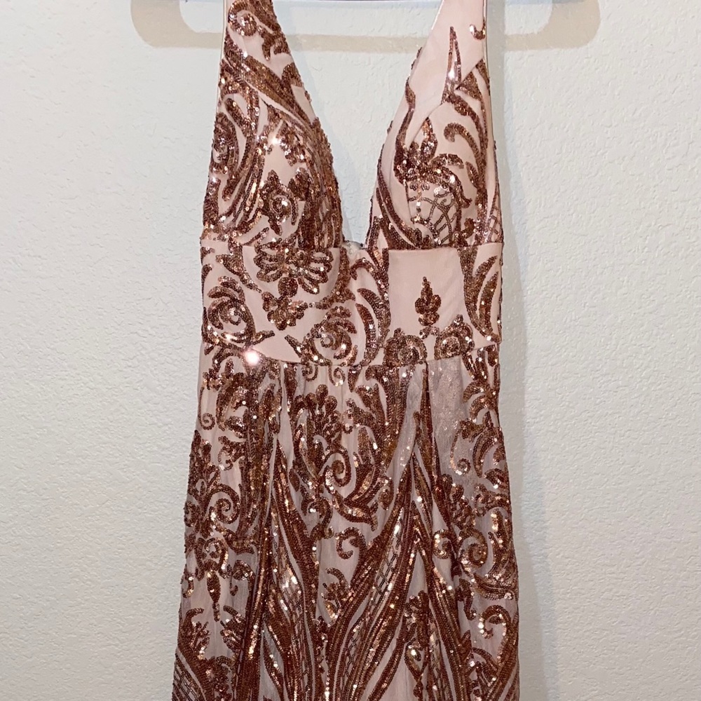 JJ’s House Sequined Floor-Length Dress